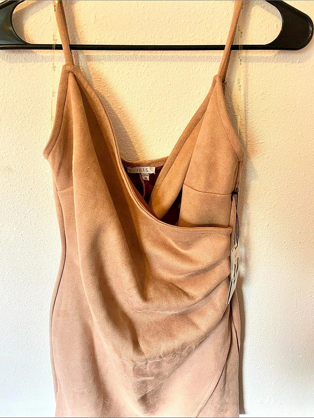 IRIS dress Asymmetrical in Brown Size Medium NWT